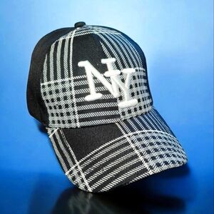 Plaid NY New York Embroidered Baseball Cap